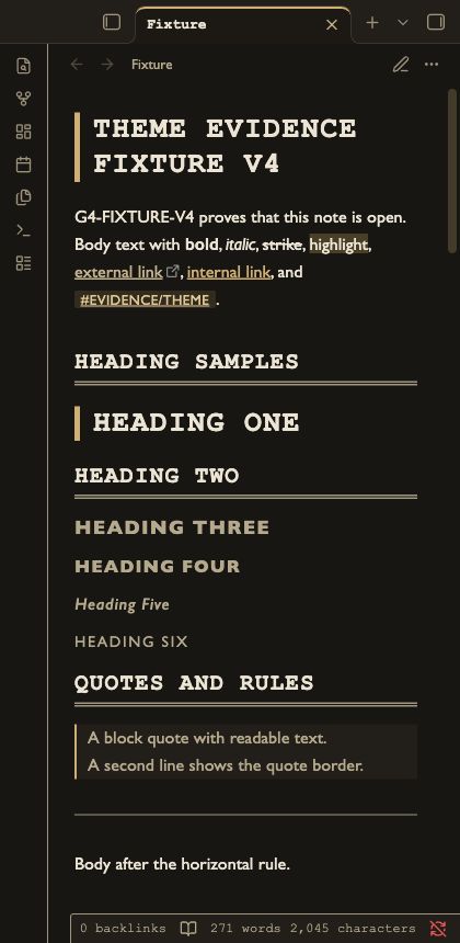 Finding Aid in Obsidian, dark mode, narrow desktop workspace.