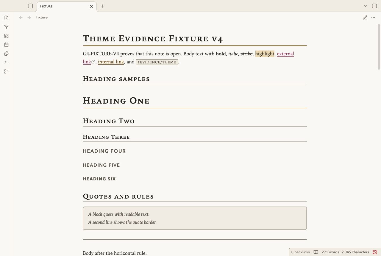 Gallery Marginalia in Obsidian, light mode, workspace.