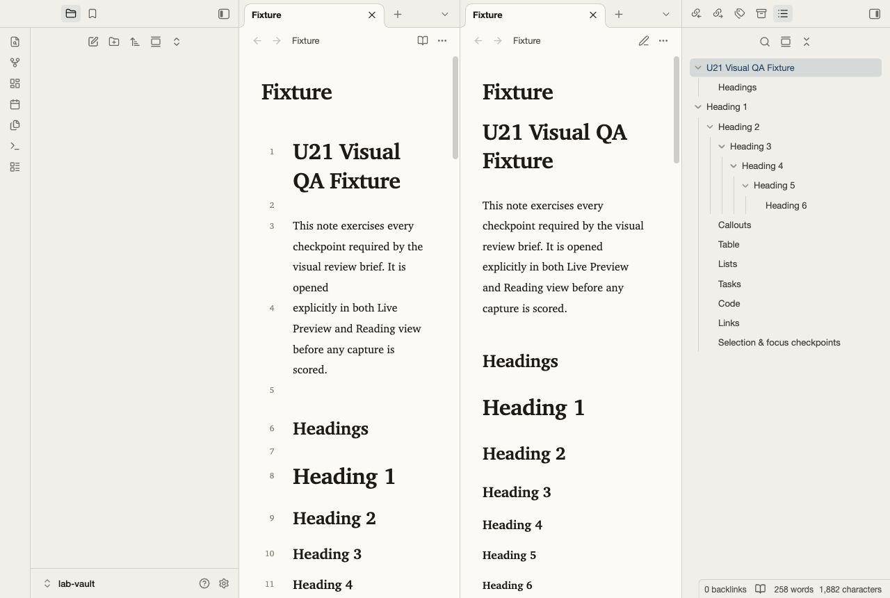 Polyglot in Obsidian, light mode, workspace.
