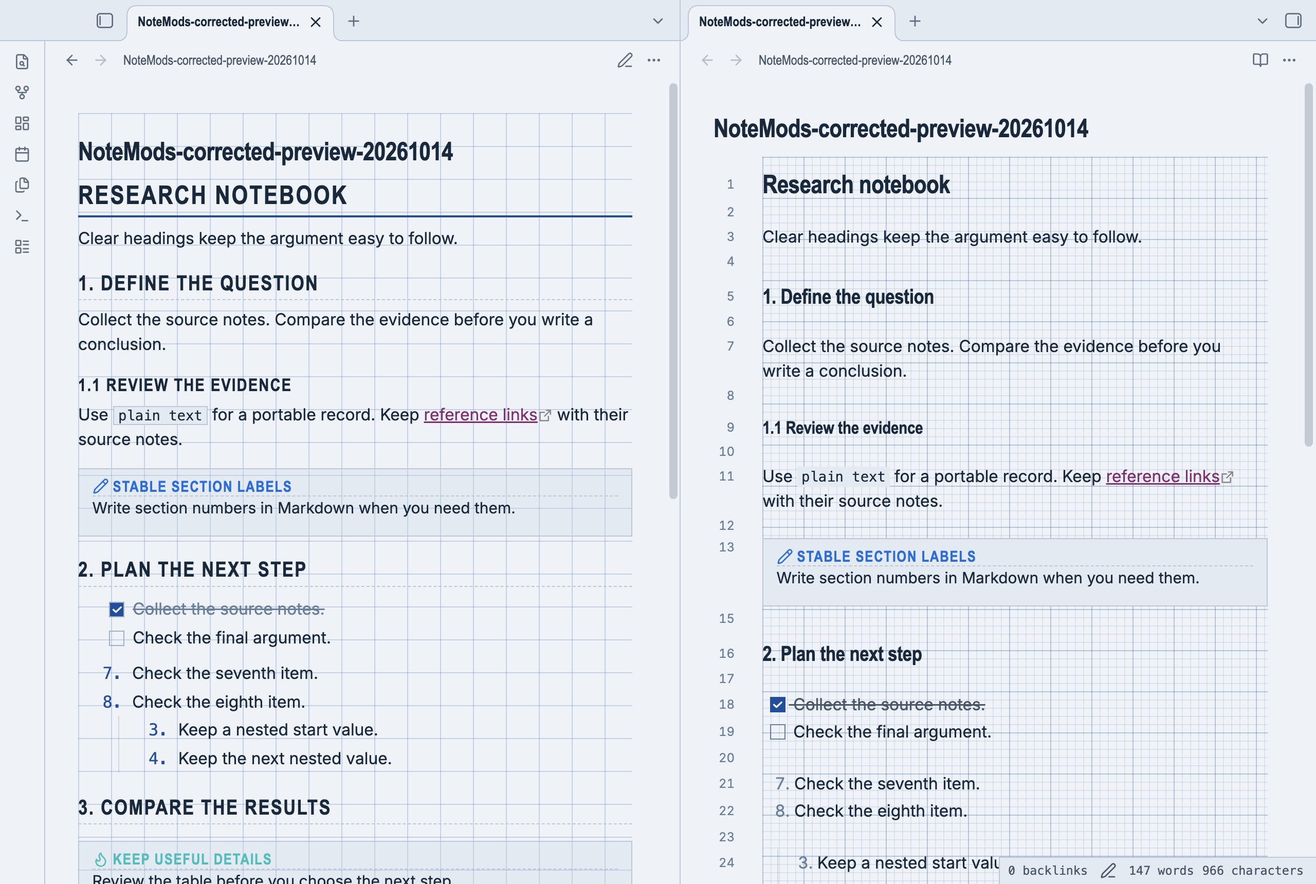 Schematic Draft in Obsidian, light mode, workspace.