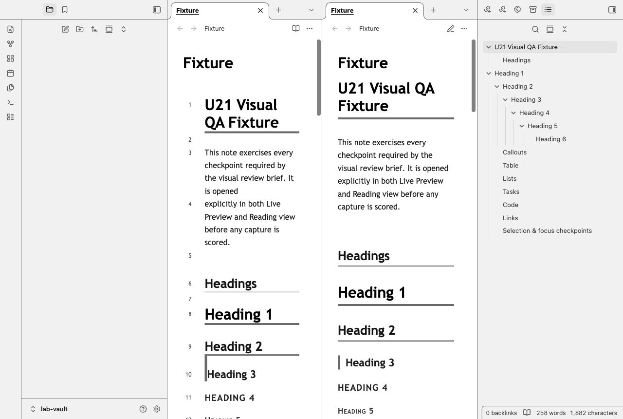Shape First in Obsidian, light mode, workspace.