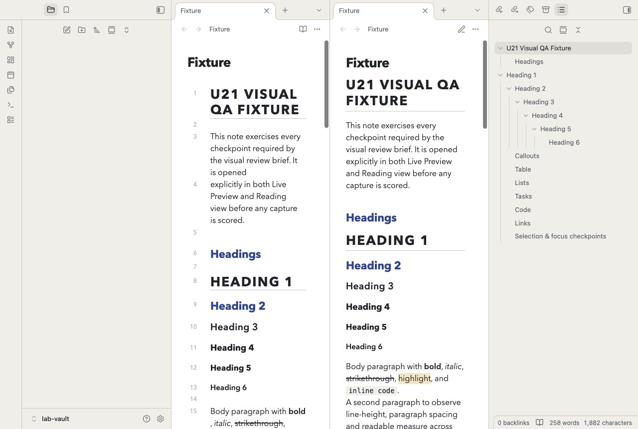 Verdict Decision in Obsidian, light mode, workspace.