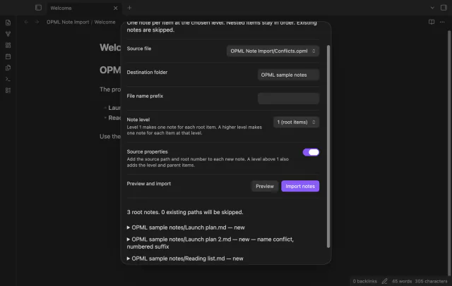 The preview gives a duplicate Launch plan root a numbered filename.
