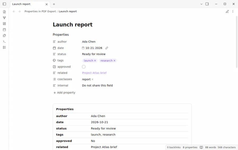 The printable header preview turns on and off in reading view.
